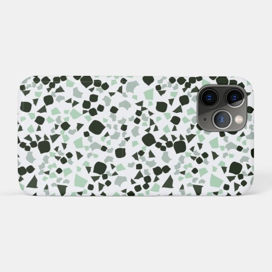 Coques Case-Mate iPhone Terrazzo vert et blanc Minimal moderne Coque-Mate (Dos (Horizontal))