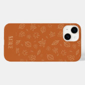 Coques Case-Mate iPhone Terre Brown Feuilles Motif (Verso (horizontal))