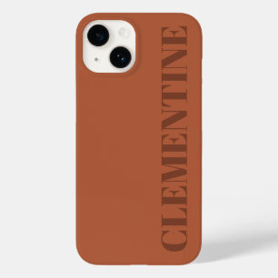 Coque Pour iPhone 14 Terre cuite moderne minimaliste personnalisé simpl