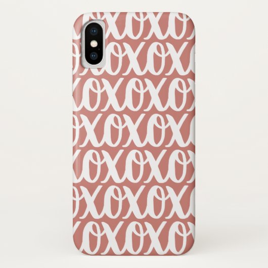 Coques Case-Mate iPhone Terre Cuite Rose Blanc Motif (Dos)