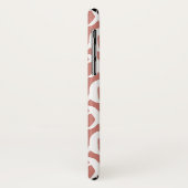 Coques Case-Mate iPhone Terre Cuite Rose Blanc Motif (Dos/Gauche)