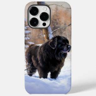 Coque Pour Pour iPhone 14 Pro Max Terre-Neuve Laissez Tomber la Neige Noël