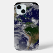 Coques Case-Mate iPhone Terre Pleine Avec Tempêtes Tropicales Dans L'Atlan (Verso)