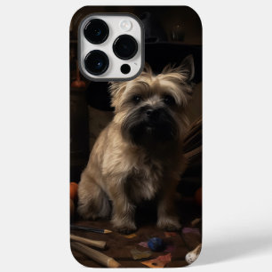 Coque Pour Pour iPhone 14 Pro Max Terrier Cairn Citrouilles Halloween Épouvantable
