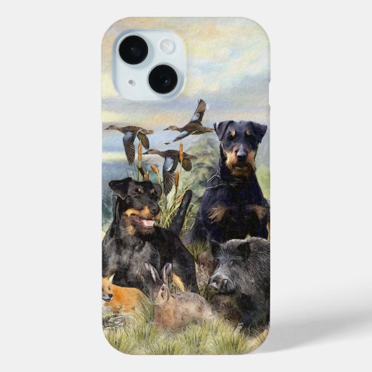 Coques Case-Mate iPhone Terrier de chasse allemand, Jagdterrier (Verso)