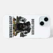 Coques Case-Mate iPhone Terrier de chasse allemand, Jagdterrier (Verso (horizontal))