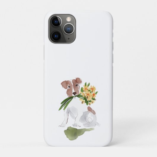 Coques Case-Mate iPhone Terrier Fleurs de chien Sweet Pet Lover Tech (Dos)