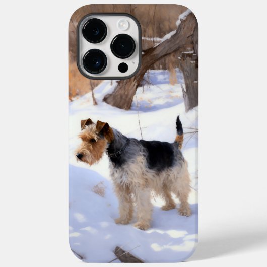 Coques Case-Mate iPhone Terrier Fox Wire Qu'il neige Noël  (Verso)