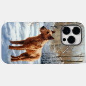 Coques Case-Mate iPhone Terrier Irlandais Noël Il neige (Verso (horizontal))