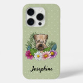 Coques Case-Mate iPhone Terrier Roue À Fleurs Et Nom (Verso)