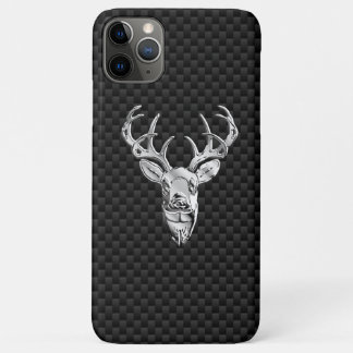 Coques Pour iPhone Tête de cerf d'argent sur l'impression en fibre de
