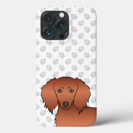 Coques Case-Mate iPhone Tête de chien cartoon mignon teckel à longs poils (Verso)