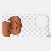 Coques Case-Mate iPhone Tête de chien cartoon mignon teckel à longs poils (Verso (horizontal))