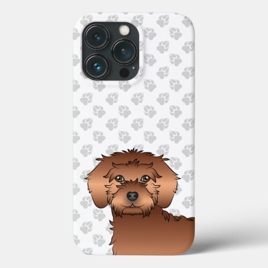 Coques Case-Mate iPhone Tête de chien de dessin animé Mini Goldendoodle do (Verso)