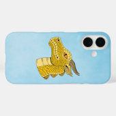 Coques Case-Mate iPhone Tête de dragon d'or en profil (Verso (horizontal))