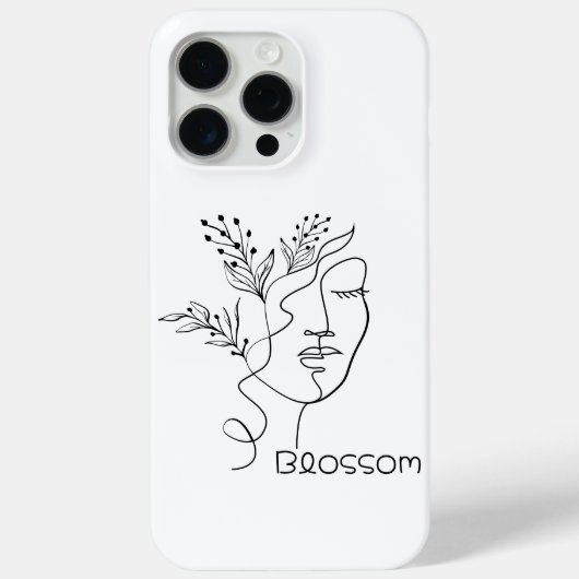 Coques Case-Mate iPhone Tête de femme en ligne artistique Blossom Élégante (Verso)