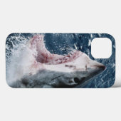 Coques Case-Mate iPhone Tête de grand requin blanc (Verso (horizontal))