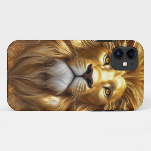 Coques Case-Mate iPhone Tête de lion doré superbe (Dos (Horizontal))