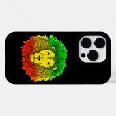 Coques Case-Mate iPhone Tête de lion Rasta rouge jaune vert dessin Jamaïqu (Verso (horizontal))