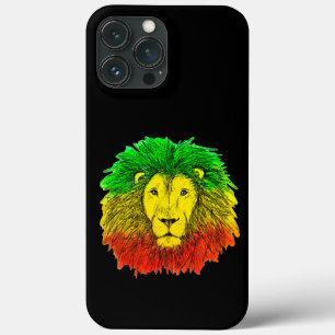 Case-Mate iPhone Case Tête de lion Rasta rouge jaune vert dessin Jamaïqu