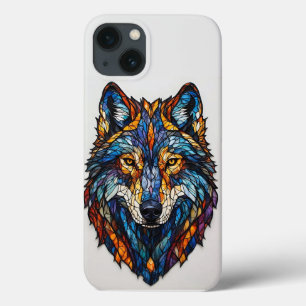 Case-Mate iPhone Case Tête de loup en verre coloré