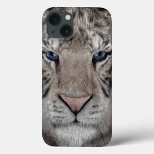 iPhone 13 Case Tête de Tigre Blanc Esthétique Faunique