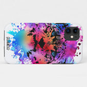 Coques Case-Mate iPhone Tête de tigre d'aquarelle personnalisée (Dos (Horizontal))