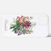 Coques Case-Mate iPhone Tête de torche personnalisée et Fleurs de langue d (Verso (horizontal))