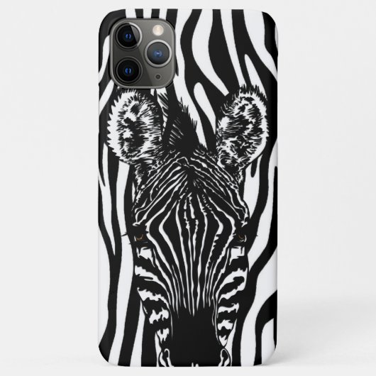 Coques Case-Mate iPhone Tête de zèbre unique sur impression zèbre (Dos)