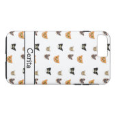 Coques Case-Mate iPhone Têtes heureuses de chat - motif (Dos (Horizontal))