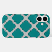 Coques Case-Mate iPhone Tétrafolie sarcelle et gris (Verso (horizontal))