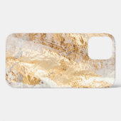 Coques Case-Mate iPhone Tex Arrière - plan Peint Moderne Blanc Et Or (Verso (horizontal))