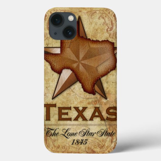 Coques Case-Mate iPhone Texas - L'État de l'étoile solitaire (Verso)