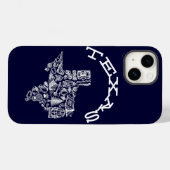 Coques Case-Mate iPhone Texas Phone Cover Navy Blue Hetch Style (Verso (horizontal))