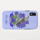 Coques Case-Mate iPhone Texas State Mockingbird & Bluebonnet Flower (Dos (Horizontal))