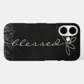 Coques Case-Mate iPhone Texte béni marguerite sur tableau noir (Verso (horizontal))