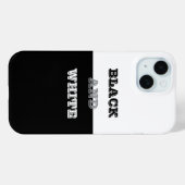 Coques Case-Mate iPhone Texte Blanc Gris Noir Et Couleurs Solides (Verso (horizontal))