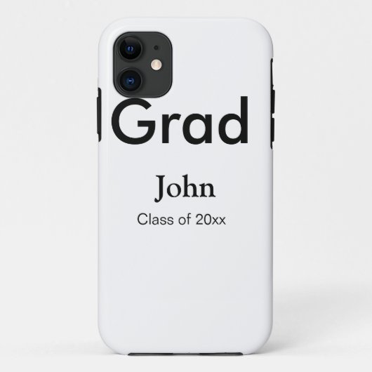 Coques Case-Mate iPhone texte de félicitations de fin d'études avec nom da (Dos)