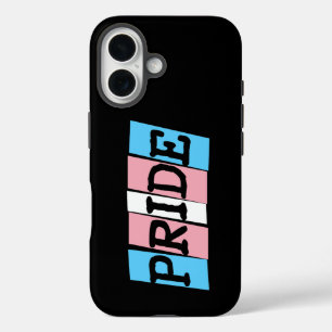 Coques iPhone 16 Texte de la Fierté transgenre