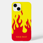 Coques Case-Mate iPhone [Texte et couleur personnalisés] flammes stylisées (Verso)