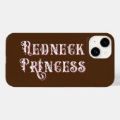 Coques Case-Mate iPhone Texte fantaisie de la princesse Redneck (Verso (horizontal))