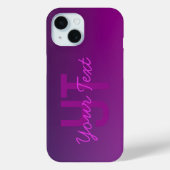 Coques Case-Mate iPhone Texte Monogrammé Moderne Éditable & Ombre Violet (Verso)