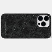 Coques Case-Mate iPhone Texte noir brillant moderne personnalisable (Verso (horizontal))