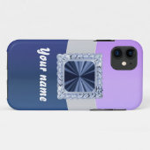 Coques Case-Mate iPhone Texte personnalisable Mauve & bleu (Dos (Horizontal))
