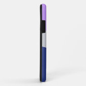 Coques Case-Mate iPhone Texte personnalisable Mauve & bleu (Dos/Droite)