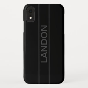 Case-Mate iPhone Case Texte personnalisable Noir Moderne Gras & Gris F