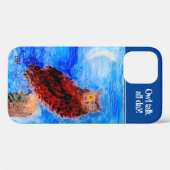 Coques Case-Mate iPhone Texte personnalisé chouette amusant paraphé (Verso (horizontal))