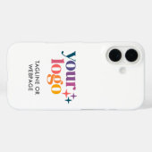 Coques Case-Mate iPhone Texte personnalisé du logo de l'entreprise (Verso (horizontal))