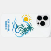 Coques Case-Mate iPhone Texte personnalisé Îles tropicales (Verso (horizontal))