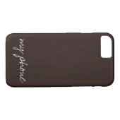 Coques Case-Mate iPhone Texte personnalisé sur le chocolat noir (Dos (Horizontal))